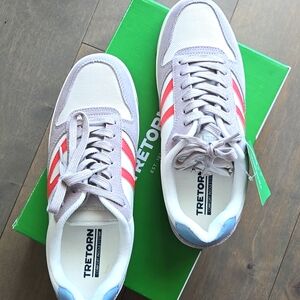 Tretorn White and Coral Sneakers